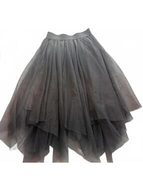 Charlotte Russe Gray Tulle Layered Skirt XS